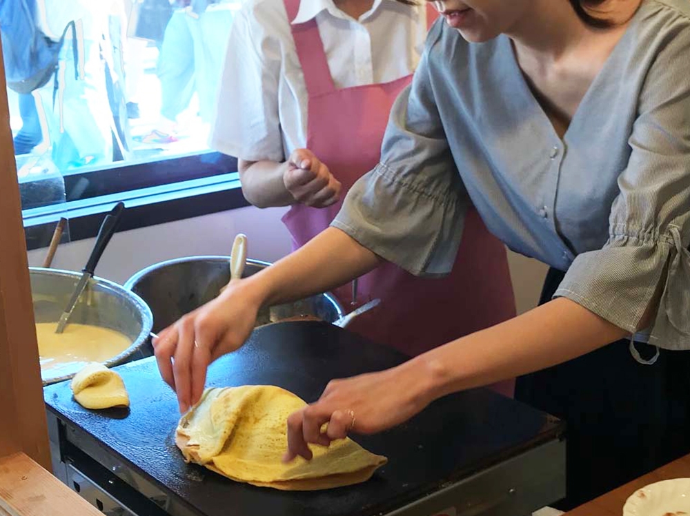 橘香堂：美観地区店 むらすゞめ手焼き体験(ジャンボ)