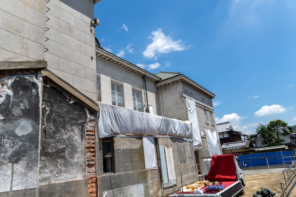 解体後の建物南側鉄骨造棟