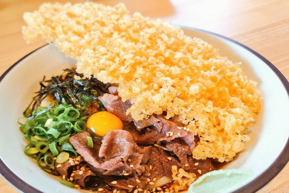 手打ちうどんさるや 肉天ぶっかけうどん(冷)