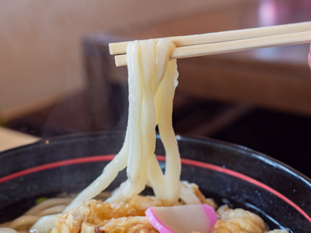 かわはら：イカ天ぷらうどん